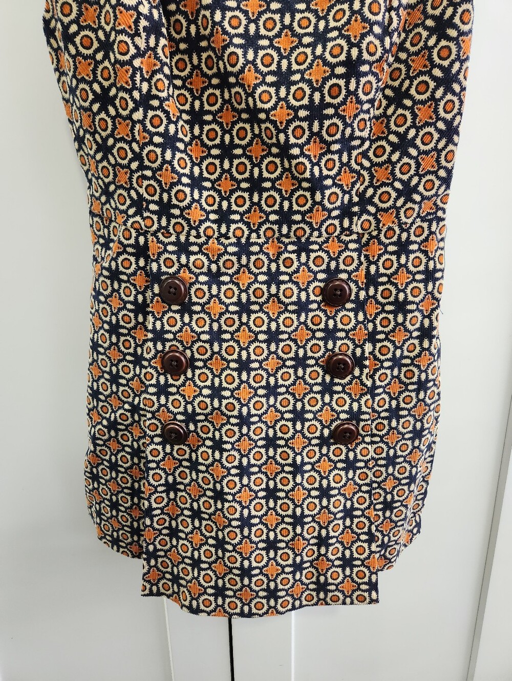 NEW Urban Outfitters BDG Daley Corduroy Retro 60s Geometric Skirt Romper XS - Picture 8 of 15